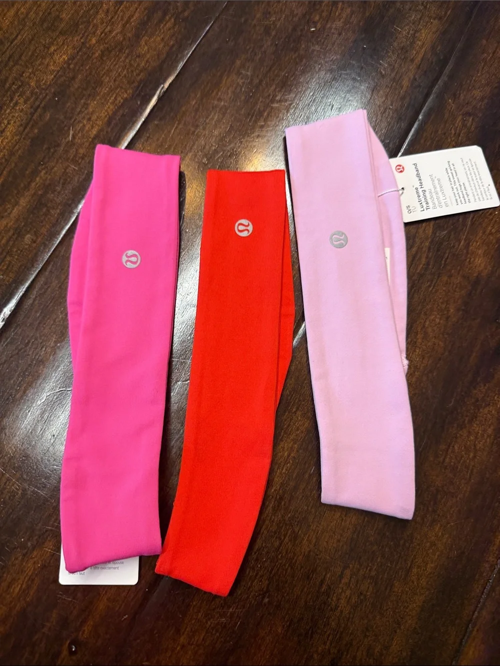 lululemon athletica Lavender, Red & Hot Pink Headband Set